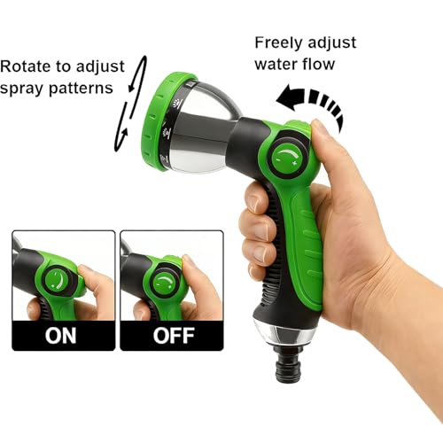 50ft Expandable Garden Hose Pipe 50ft Magic Flexible Garden Hose with 10 Upgraded Water Spray Modes, 3 Layers Latex Tangle Free, Garden Hose for Gardening and
