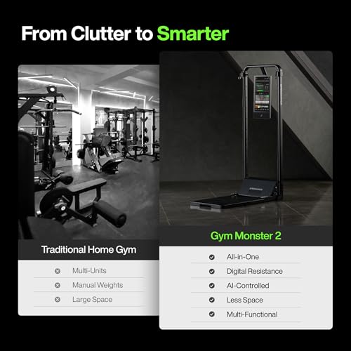 Gym Monster 2 Smart Home Gym, Upgraded AI-Powered Home Workout Machine, Multi-Functional Smith Machine, Full Body Strength Training Fitness Equipment, All-in-One Workout Station