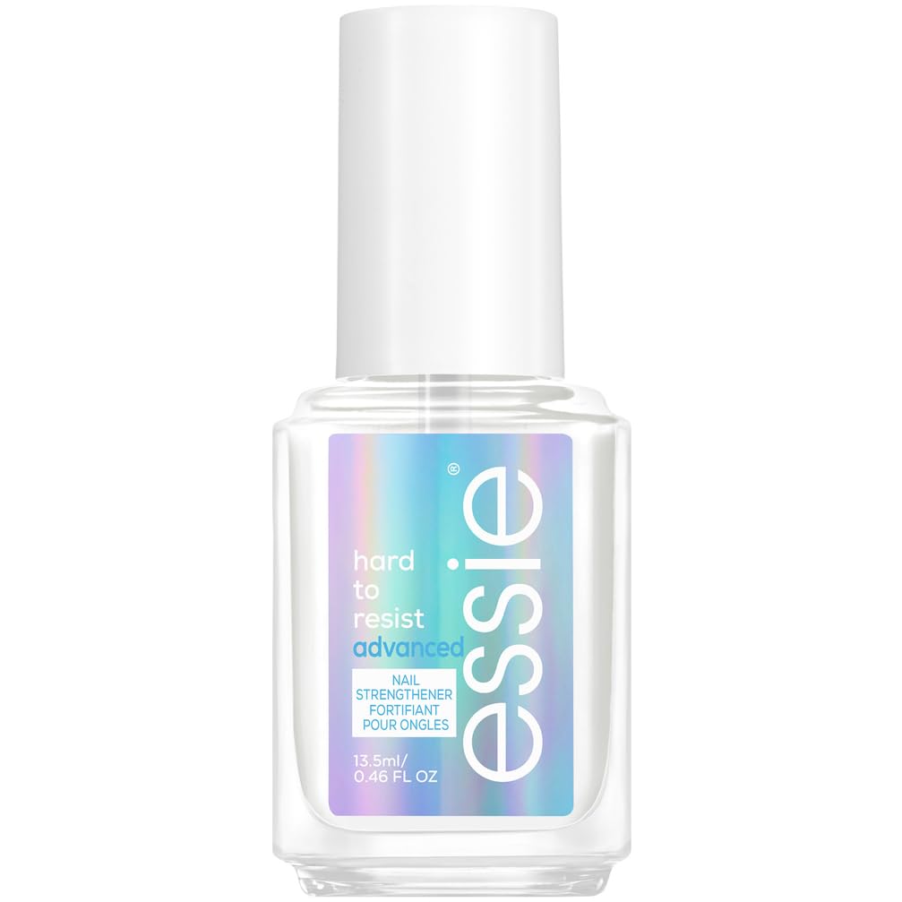 Essie Hard to Resist Nail Strengthener Advanced, Strengthening Treatment for Weak, Damaged Nails with MSM Technology, Clear Tint Formula for Visibly Healthier Nails in 3 Days