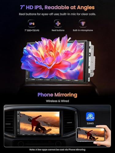 ATOTO A6 Pro A6Y2721PRB 2 DIN Android Car Navigation Stereo 2X Bluetooth with aptX Fast Phone Charging / Ultra Preamp - In Dash Entertainment Multimedia Radio, WiFi, Support 256G SD