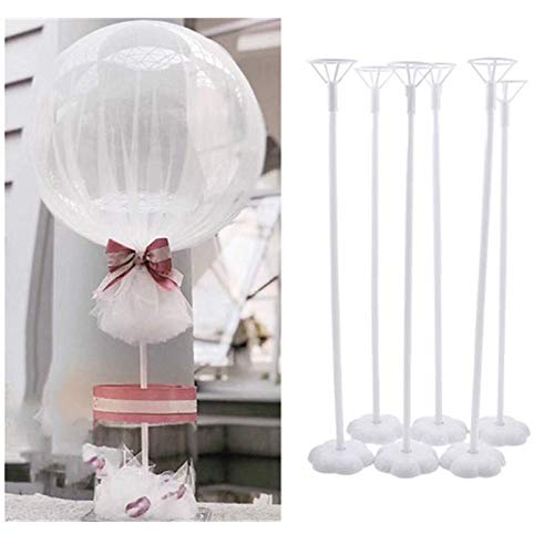 Balloon Stand Kit , 12 pack Balloon Stick Holder with Base for Table