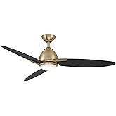 Wind River WR2119BB Atlas 52" Ceiling Fan with LED Light and Remote, Brushed Brass