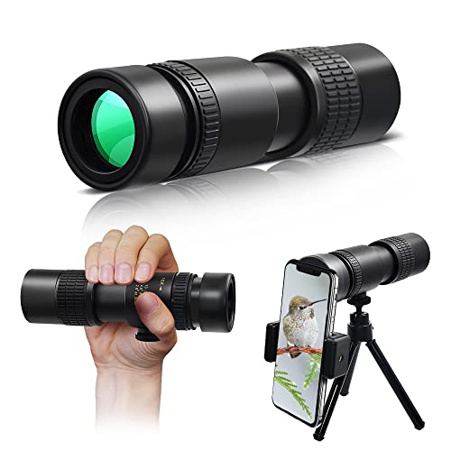 10-300x40 Zoom Monocular Telescope, Waterproof Night Vision