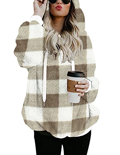 Womens Sherpa Fleece Pullover Sweatshirt