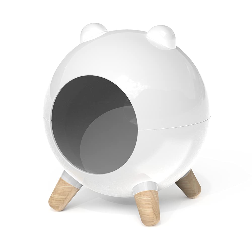 Marchul Hamster Hideout, Hamster House Habitats Decor, Small Pet House for Dwarf Hamster Syrian Hamsters, Gerbils, Dwarf, Mouse (White)