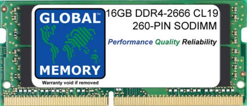 16GB DDR4 2666MHz PC4-21300 260-PIN SODIMM MEMORY RAM COMPATIBLE WITH LAPTOPS/NOTEBOOKS