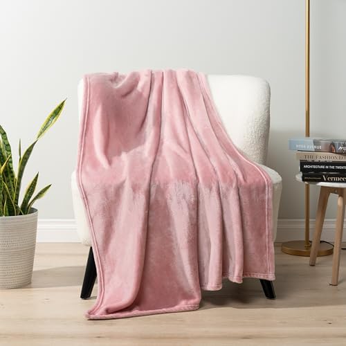 Fleece Blanket Cheap Throws For Sale PAVILIA Pink Fleece Throw
