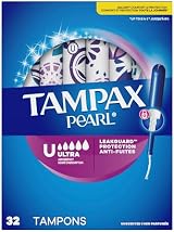 Tampax Pearl Ultra Absorbency Tampons Unscented 32 Count LeakGuard Braid view 10