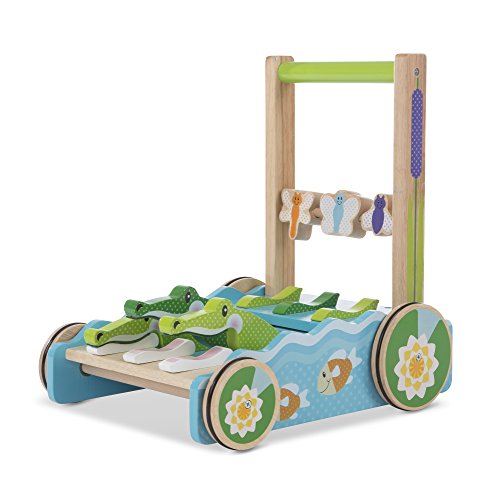 Melissa & Doug First Play Chomp & Clack Alligator Baby Push Toy, Multicolor