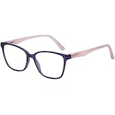 Calabria Lulu LR83 Designer Cat Eye Reading Glasses Blue Light Blocking or Clear Lens Womens Readers Fashion Trendy Eyeglass