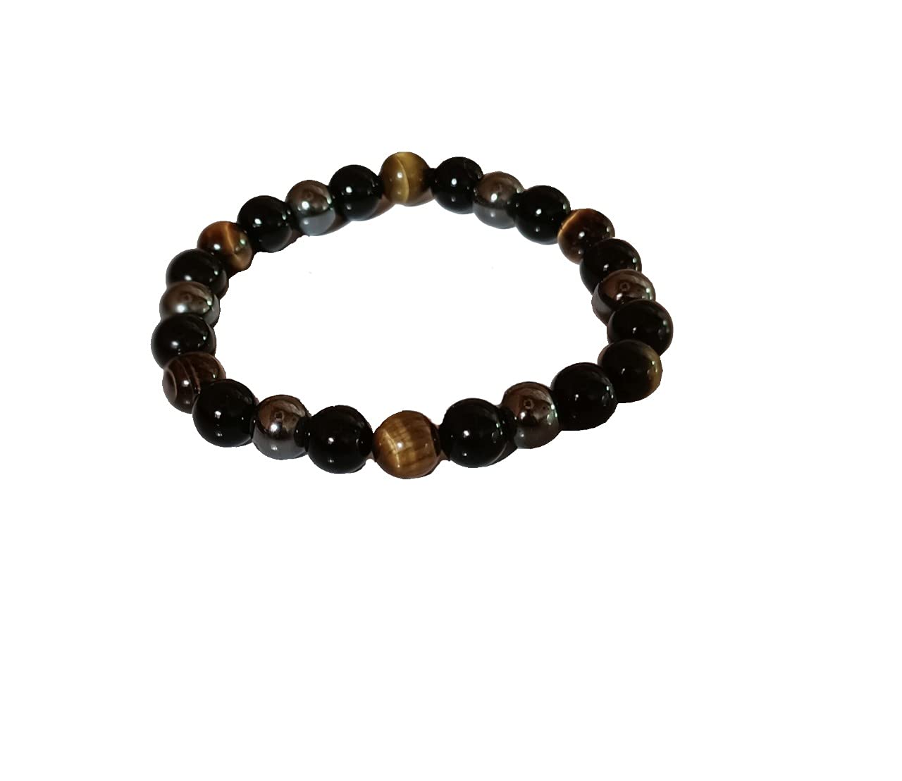 VHP Tiger Hemetite obsiden Bracelet, Chakra Bracelets for Women Crystals Gemstones Healing Beads Natural Stone Yoga Reiki Balancing Mala Meditation Beaded