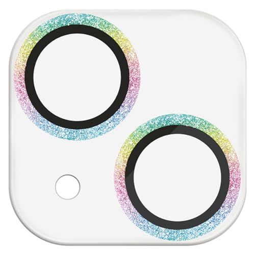 エレコム iPhone15 / 15 Plus カメラフィルム レンズフィルム 硬度10H グリッター仕様 レインボー PM-A23AFLLP1RAG
