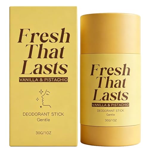 Fresh That Lasts Deodorant Stick, Vanilla & Pistachio Perfumed Stick, Fresh Moisturizing Deodorant Balm, All-Day Odor Protection for Women & Men, Underarm Brightening Care (1Pcs)
