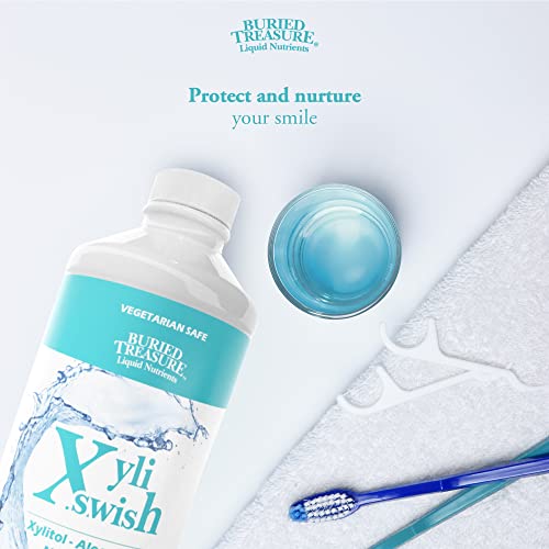 Xyli Swish All Natural Formulated Nano Silver, Xylitol & Aloe Mouthwash Alcohol and Fluoride