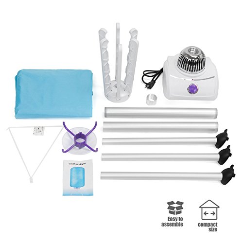 XtremepowerUS Portable Ventless Clothes Dryer, Dryer Rack w/Heater