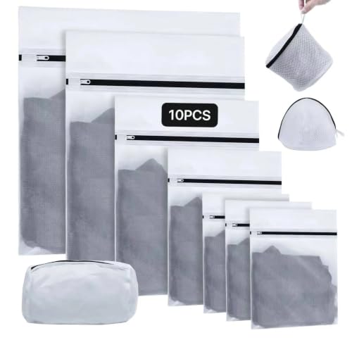10 PCS Bolsas para Lavar Ropa Delicada,RUISTLI Laundry Bag Clasificación Hay Bolsa Lavanderia Universales,Bolsa de Lavandería de Ropa Interior,Bolsa Lavanderia Cremallera de Gran con Capacidad