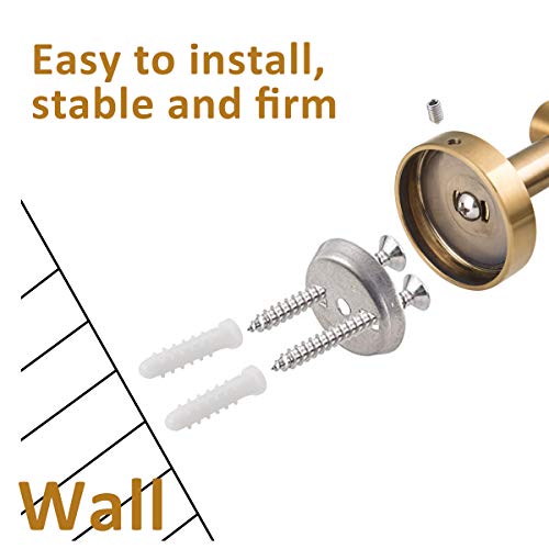 GAPPO 3-Pieces Bathroom Hardware Accessories Sets Brushed Gold SUS304 Stainless Steel Wall Mounted Towel Bar Robe Holder Hook Toilet Paper Holder