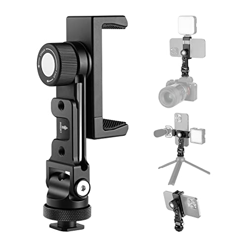 NEEWER Metal Cell Phone Tripod Mount Adapter with 4 Cold Shoes & Three 1/4
