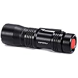 INFRAY Super Bright 800 lumens LED Flash light power by 3AAA Batteries, Pocket-Size Zoomable Torch with CREE LED, IP65 Water-Resistant, 3 Light Modes and Pocket Clip. For EDC, Emergency & Camping.