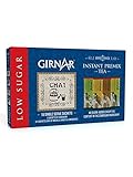Girnar Instant Tea/Chai Premix Low Sugar Variety Pack, 15 Sachets