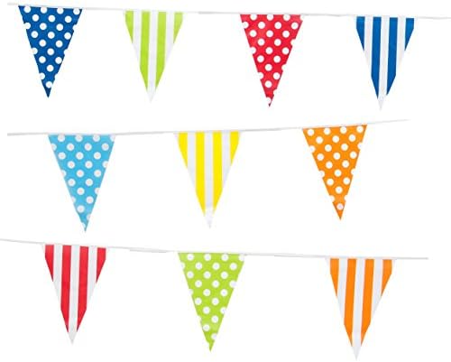 Tutti Frutti Summer Multi Mix Colors Birthday Party Flags by Gabby Fun Corp