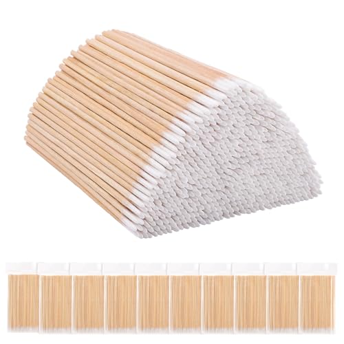Noverlife 1000PCS Microblading Cotton Swabs, 4 Inch Disposable Micro Cotton Swabs Precision Tip Pointed Cotton Swabs Micro Eyelash Swabs, Micro Swabs Sticks for Makeup, Tattoo, Cleaning - 10 Packs