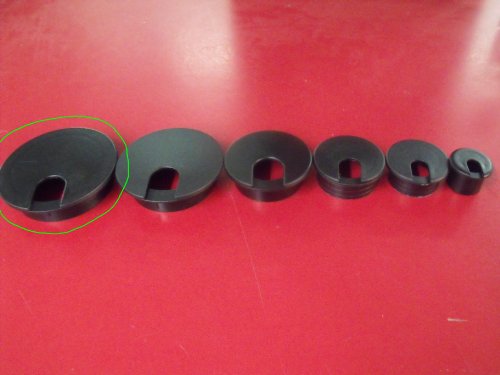 Bainbridge - Black Desk Grommet , 3 inch, 5 Pack