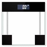 Hippih 400lb / 180kg Electronic Bathroom Scale with Tempered Right Angle Glass Balance Platform and Advanced Step-On Technology, Digital Weight Scale has Large Easy Read Backlit LCD Display …