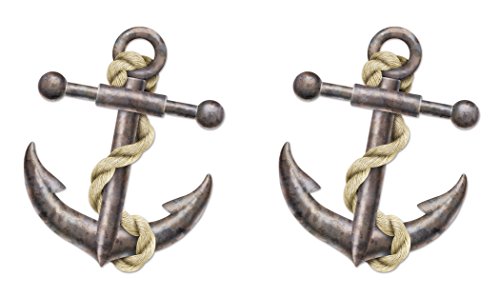 Beistle Jointed Anchor Photo Prop Backdrops, 62" Tall, Set of 2- Nautical Ship…