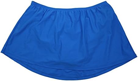 Island Escape Plus Size Swim Skirt Bikini Bottom Bathing Suit (22W, Blue)