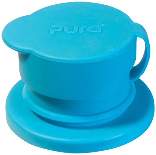 Pura Sport Big Mouth Silicone Sport Top, Aqua (Plastic Free, NonToxic Certified, BPA Free)