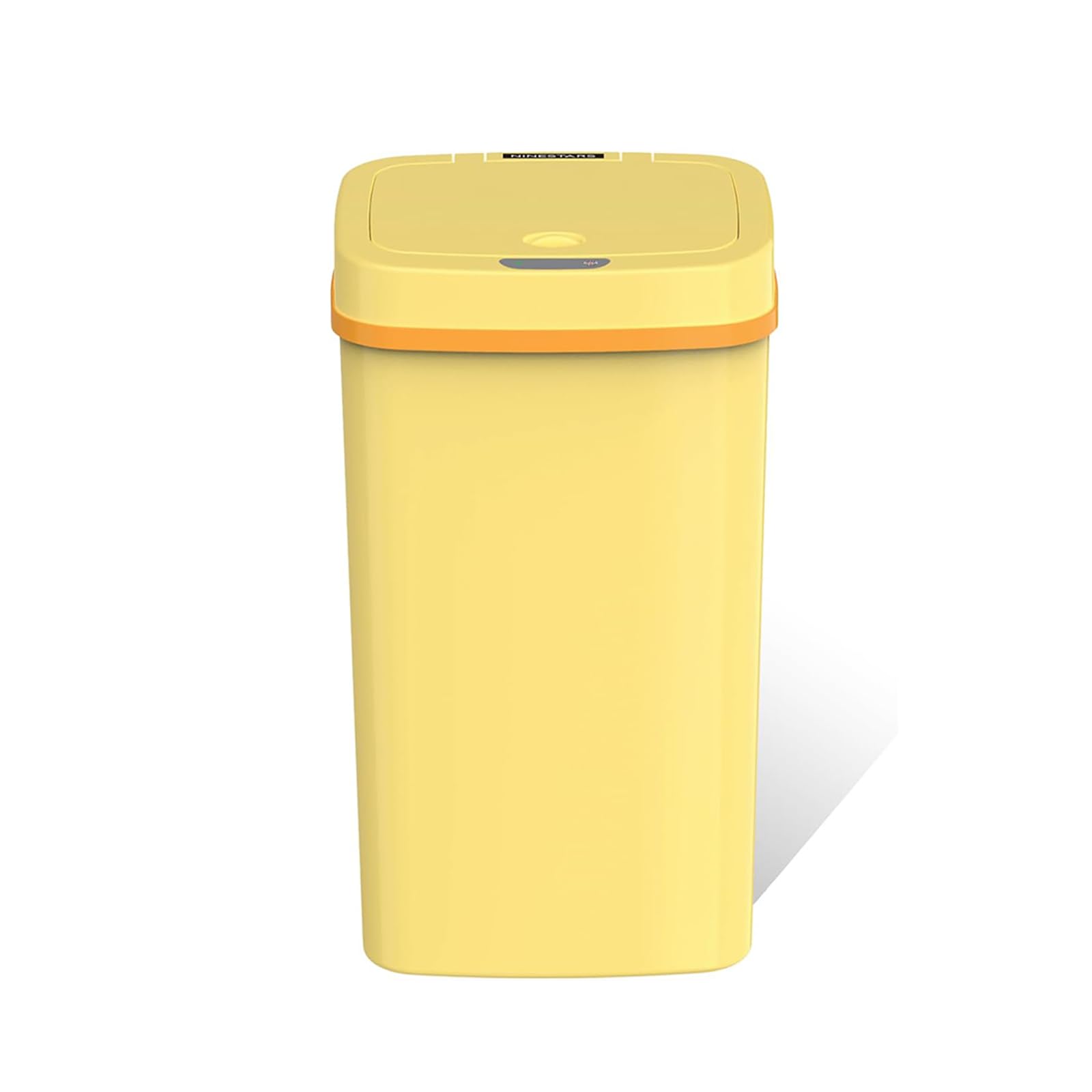 Delletir 15L Smart Diaper Pail with Motion Sensor Lid | Touchless Hands-Free Baby Diaper Trash Can | Double Locking Seal | Slim Space-Saving Design | Quiet & Durable (Yellow)