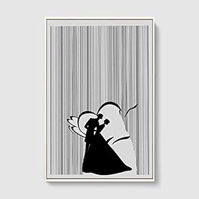 SIGNFORD Framed Canvas Home Artwork Decoration Lines Art...