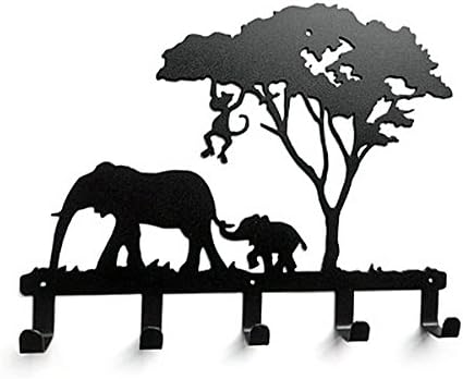 Duolaimi Creative Home Decoration Iron Coat Hook Elephant wall Metal Hooks