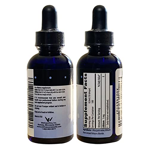 Lithium Supplements Ionic Lithium Chloride Liquid Mineral Drops