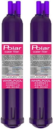 Water Filter for EDR3RXD1, 4396841, and 4396710 Replacement In Whirlpool Refrigerators By Freshflow Water | Fridge Compartment On Bottom Left Corner - Also Maytag, KitchenAid, Jenn-Air, Amana (2 Pack)