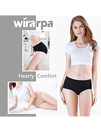 wirarpa - Calzoncillos de algodón elástico para mujer