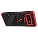 ZIZO Bolt Series for Galaxy S10 Plus Case with Kickstand Holster Lanyard - Black & Red