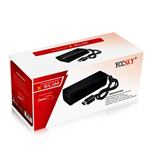 image for YCCSKY Xbox 360 Slim Power Supply Brick 135W AC Adapter Power Supply C