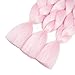 SONNET Kanekalon Ombre Braiding Hair 3bundles/lot 300g Synthetic Fiber HairBraid for Box Twist Braiding with 10pcs Free Decoration Dreadlock Deads (Black/L-Pink)