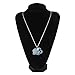 LUREME Pave Crystal and Bead Elephant Silver Tone Pendant Necklace for Women Teen Girls 01001603-1