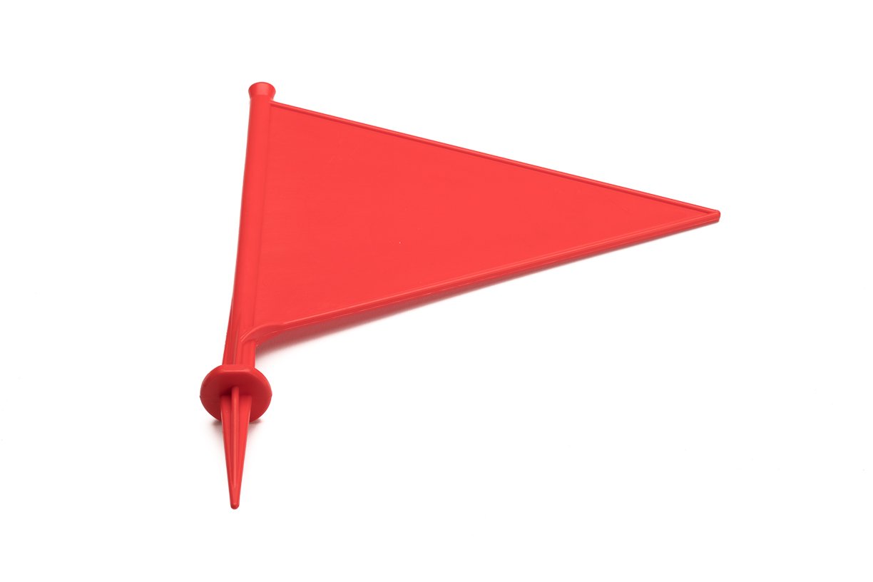 MPL Gardening MPL50120/R/10 Cricket and Sports Boundary Marker Flags Pack of 10 - Red