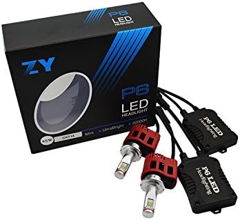 LEDVAS One Pair P6 Philips Chips 90W Brightest 9000lm most brightness LED car headlight 9004 9005 9006 9007 5202 H4 H7 H13 H11 6000K LED car headbulb Conversion Kit (H4)