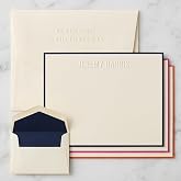 Monte Embossed Flat Cards - Custom Embossed Stationery