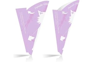 RQJLZ 20 Pcs Female Urinal, Disposable Pee Funnel for Women, Disposable Female Urination Device, Ladies Pee Funnel, Waterproof Paper, Standing Pee Urnail for Camping, Hiking, Wounded, Pregnant, Travel