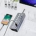 USB C Hub 8-in-1 USB C Adapter, Type C Hub with RJ45 4K HDMI 3xUSB3.0 Power Delivery Port SD/TF Slot for MacBook/MacBook Pro MacBook Air MacBook Pro, XPS More Type C Devices (Gray)