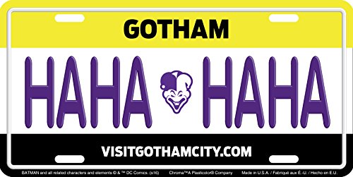 Chroma 55017 Stamped License Plate (Gotham Joker HAHA), 1 Pack