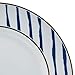 Amazon Basics 18-Piece Kitchen Dinnerware Set, Plates, Dishes, Bowls, Service for 6, Blue Accent