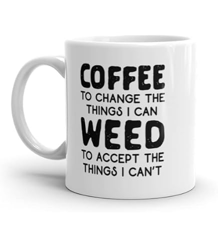 Amazon.com: Wake and Bake with Pipe Mug Black Coffee Cup Funny Marijuana  Pot Baker : Home & Kitchen