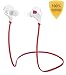Tecland stereo sport Bluetooth V4.1 wireless headphone, noise cancelling sweat proof in-ear headsets earbuds with microphone for iPhone, iPad iPod and Android Devices (red & white)
